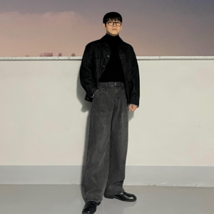 워싱톤진 남자 와이드 청바지 고퀄리티 데님 팬츠