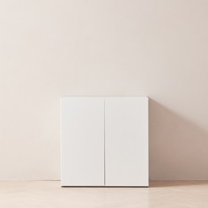 레브 800 2단 높은수납장 E0등급 다용도 거실 수납장, 오크화이트 (DRED12KWC)