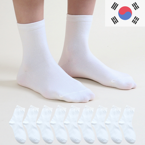 49년양말장인 여성용 프리미엄 무지 중목 양말 10켤레 세트