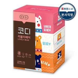 코디 러블리 베어 230매x3 1팩, 3개, 단품