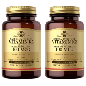 솔가 내츄럴 비타민 K2 Solga Natual Vitamin K2 (MK-7) 100 mcg 50 베지캡슐 2 팩, 50정, 2개