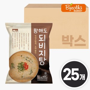 고향식품 옛맛 되비지탕 600g 냉동 대용량 업소용 식당용 콩비지찌개 즉석국, 25개