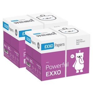 엑소 큐트베어 A4 복사용지(A4용지) 80g 2BOX(4000매), 상세 설명 참조