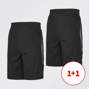 [이지바이] (1+1) 남성 여름용 쿨 냉감 빅사이즈 5부 트레이닝 반바지 하프팬츠