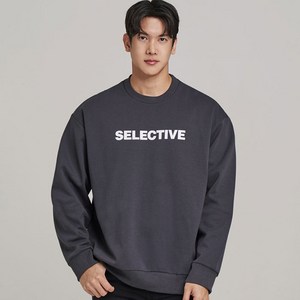 업클라스 세미 오버핏 레터링 SELECTIVE 특양면 맨투맨 a4108