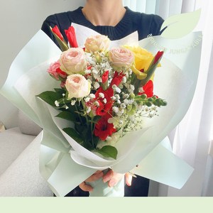 생일 졸업식 입학식 축하 생화 꽃다발, 단품, 1개