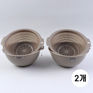 일본 나카야 이중채반(S) 700ml K535 선택1(과일 야채 미니채반), 2개, 연브라운