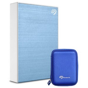 씨게이트 ONE TOUCH HDD 외장하드 +데이터복구+암호화기능+전용파우치+, LightBlue, 5TB