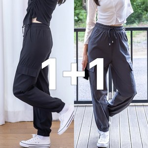 COTTONONE 여성 바지 조거 팬츠 1+1