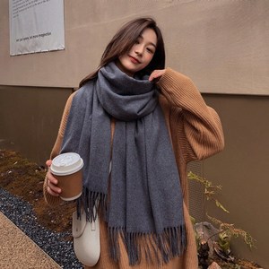 바이빈 여성 겨울 캐시미어 목도리 머플러 남자 선물 숄 스카프