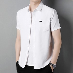 유카 남성 여름 반팔 카라 와이셔츠