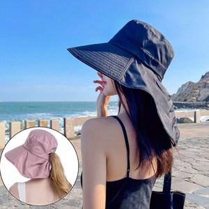 시크벤 여성 UV 자외선차단 플랩캡 뒷목 햇빛가리개 물놀이 여름 모자