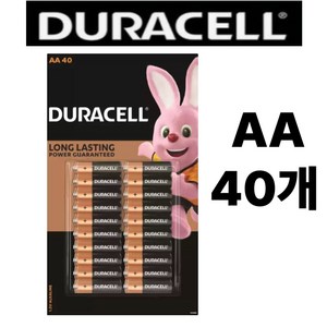 듀라셀 오리지널 AA 건전지, 20개입, 2개