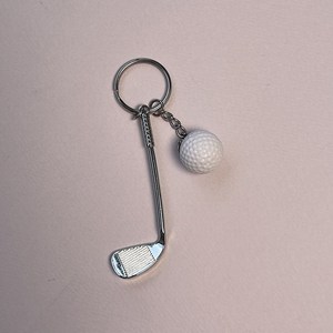 골프공 테니스공 키링 라켓 열쇠고리 키홀더, golf, 1개