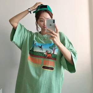 현이네 ]피그먼트 덕시즌 반팔티 2 컬러 ( 남여공용 ) / 빅사이즈