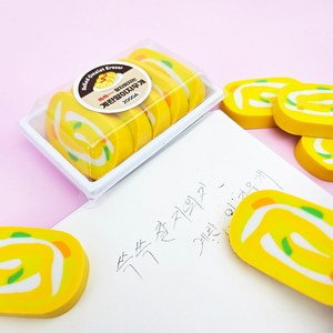 2000 쓱쓱 잘지워지는 계란말이 지우개세트 1개 랜덤 - 5pcs 잘지워지는 미니어쳐 지우개