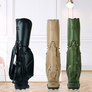 [윅스] 하이퀄리티 휠캐디백 소프트 바퀴형 캐디백 360도 회전 사선핸들, 블랙, 1개