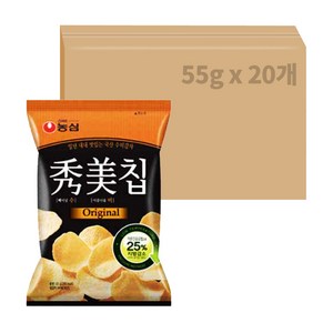 농심 수미칩 오리지널, 55g, 20개