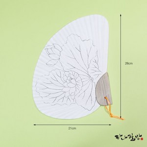 나비부채 大민화도안부채연화도고급한지부채하나필방, 단일수량