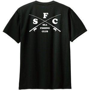 SFC 낚시복 낚시대 라운드 기능성 쿨론 반팔 티셔츠 쿨티 쿨티셔츠, S, BLACK/화이트