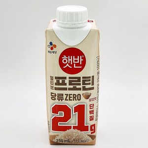 씨제이 얼티브 프로틴 당류제로 햇반 쌀밥맛, 36개, 250ml