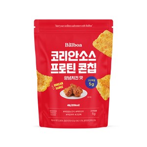 발보아 저당 프로틴 콘칩 양념치킨맛, 4개, 40g