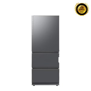 삼성전자 김치플러스 3도어 스탠드형 김치냉장고 328L 방문설치, 리파인드 이녹스(메탈), RQ33C71K3S9