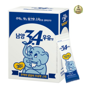 남양34 우유맛 스틱 분말, 17.2g, 30개입, 6개