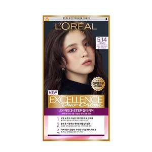 로레알파리 엑셀랑스 듀오 크림 염색제, 05.14 애쉬브라운, 1개