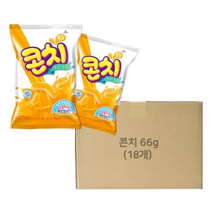 크라운 콘치 크림치즈 과자, 66g, 18개