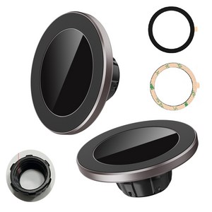 1+1 맥세이프링 포함 DIY 애플 갤럭시 맥세이프 자석 17mm 변환 볼 소켓 헤드 홀더 아답터 어뎁터 볼 거치대 마운트 거실 송풍구 호환 마그네틱 매그세이프 플레이트 자석, 맥세이프 자석 17mm 볼 소켓 헤드 2개입