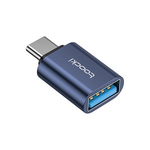 Toocki C타입 A타입 5핀 to C타입 변환 젠더, 블루, USB 3.0 to C타입, 1개