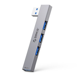 오리코 알루미늄 A타입 USB 3.0 2.0 무선 직결 허브 YSZ1-U3, 그레이, 1개