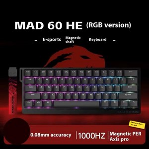 HI75 기계식키보드 유선알루미늄키보드 Madlions MAD6068 HE 마그네틱 스위치 키보드 핫 스왑 6168 키 유선 E스포츠 게임 사무실 기계식 맞춤형 선물, [07]Magnetic po switch