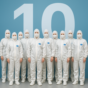 알가드 10장 일회용 방호복 방진복 방역복 보호복 작업복 도장복, 화이트, 10개