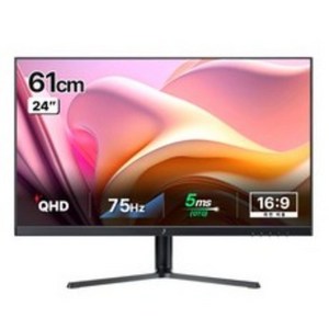 주연테크 QHD LED IPS 슬림베젤 피벗 컴퓨터 모니터, 61cm, V24Q-M(무결점)