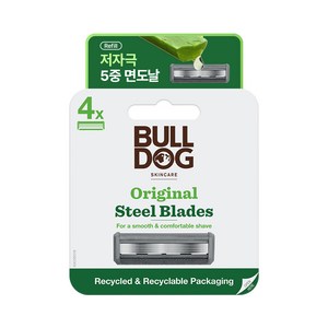 [불독] 민감성피부용 저자극 5중 면도날, 1개, 4개입