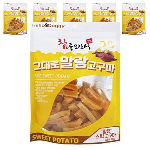 헬로도기 그대로 말랑 스틱고구마 스틱, 고구마맛, 250g, 6개