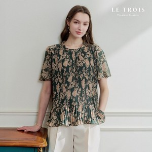 [KT알파쇼핑][LE TROIS]24SS 르투아 플리츠 블라우스 3종