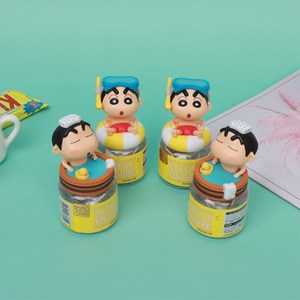 짱구는못말려 악세서리 소품 보관용 귀여운 보틀 피규어 2종 4개세트, 4개, 수영짱구+목욕짱구