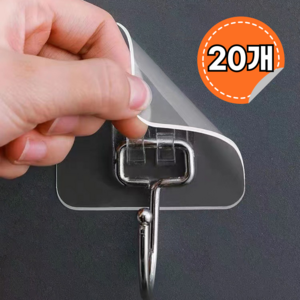 벨로브 강력 무타공 걸이 20p 다용도 접착식 후크 벽고리, 20세트