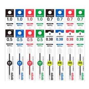 자바 초저점도 셀렉트 유성볼펜 리필심 1.0mm 검정, 40개