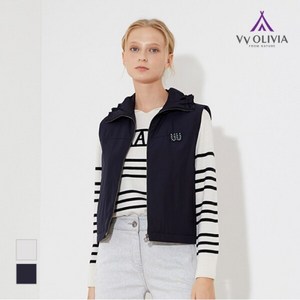 [올리비아로렌(공식)] 와펜포인트 숏기장 베스트_VVBKA3S1281