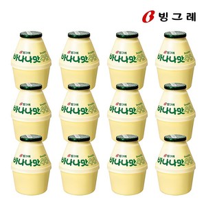 빙그레 바나나맛 우유, 바나나우유, 12개, 240ml