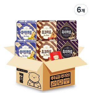 [백성] 비스켓 대용량 과자 스낵 다과 최신제조 안전포장, 6개, 284mg