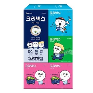 크리넥스 카카오 미니 티슈 2겹, 230개입, 6개