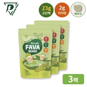 프로틴플렉스 페루 고추냉이 와사비맛 파바빈 과자 스낵 200g, 3개