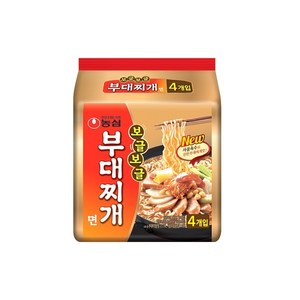 농심 보글보글부대찌개면(멀티팩) (127g x4입) x8개 1박스(총32개) 자취템 쏘울푸드 분식 학생 완내스 쏘울푸드, 12개