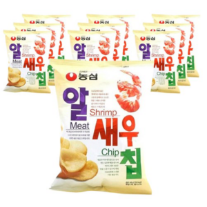 농심 알새우칩, 68g, 10개