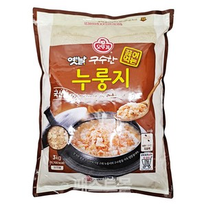 오뚜기옛날 구수한 끓여먹는 누룽지, 3kg, 1개